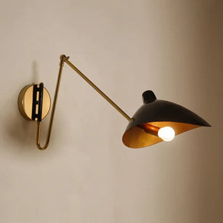 Industrial vintage wall sconce E14 LED 85cm metal black gold