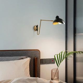 Retro industrial wall sconce E14 LED metal black gold acrylic