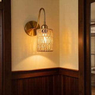 wicker wall sconce beige E27 LED – Scandinavian minimalist