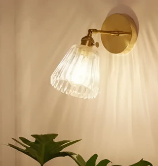 Gold frosted glass wall sconce E27 – Scandinavian modern
