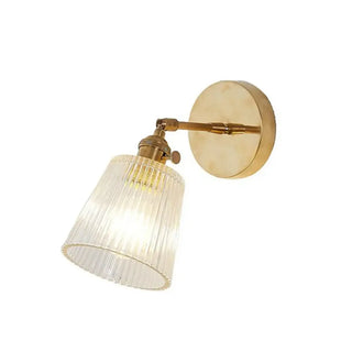 Scandinavian gold glass fixture – close-up E27 LED detail