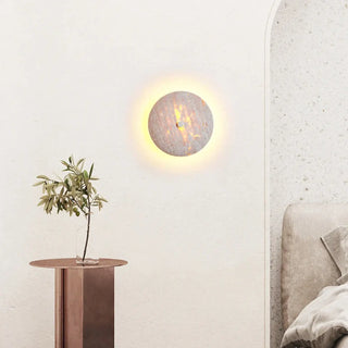 Beige stone wall sconce soft glow IP20 warm 3000K