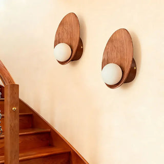 Japanese minimalist resin wall sconce G9 black seashell form