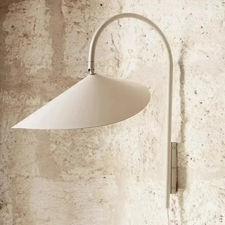 long curved arm wall sconce E27 – black minimalist 127cm