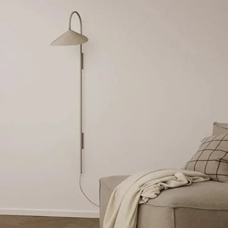 beige curved arm wall sconce E27 – modern 127cm design