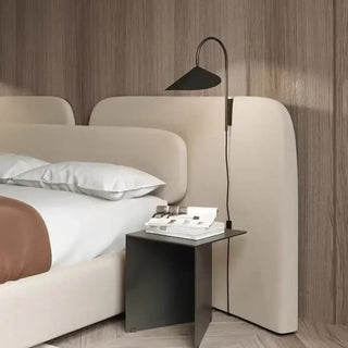 beige minimalist curved arm sconce E27 LED – 3000K 6000K