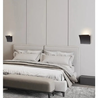 Minimalist curved wall light installed – hallway modern accent lighting