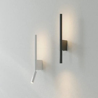 Black IP65 minimalist wall sconce 31x11cm installed outdoors