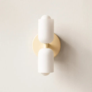 Beige opaline diffuser wall sconce acrylic aluminum