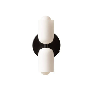 White opaline wall sconce double diffuser 3000K