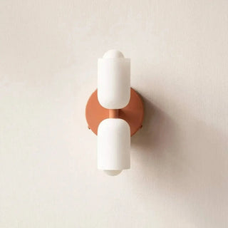 Black opaline diffuser wall sconce side view