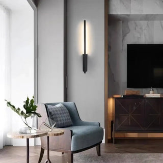 Minimalist kitchen wall sconce LED black aluminum 58cm