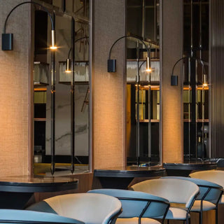 VENTI minimalist wall sconce airy restaurant installed