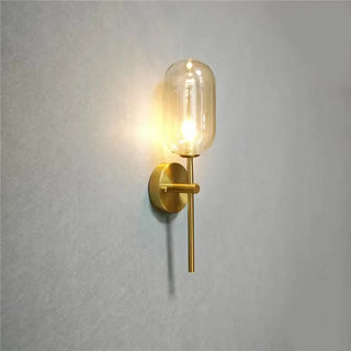 Minimalist glass brass wall sconce gold option A 39cm