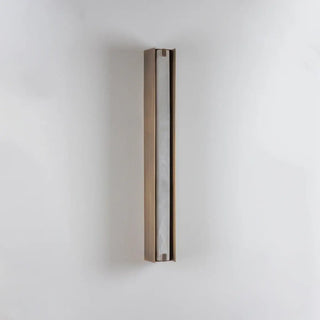 Elegant LED light bar wall sconce in beige – side angle