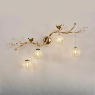 SYLVANA decorative gold branch wall light detail
