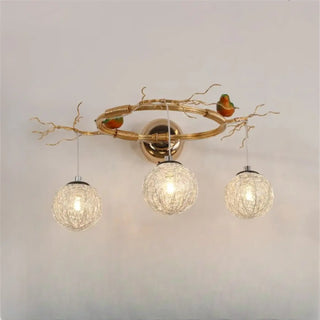 SYLVANA golden wall sconce luminous globe spheres