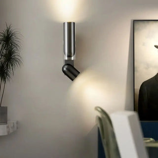MANU cylindrical wall sconce close-up glass and metal detail