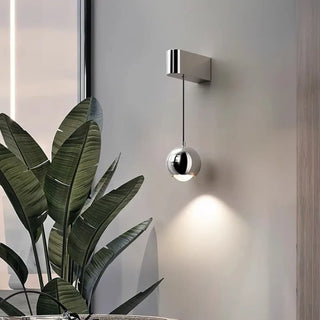 Adjustable suspension wall sconce LED in black acrylic – front