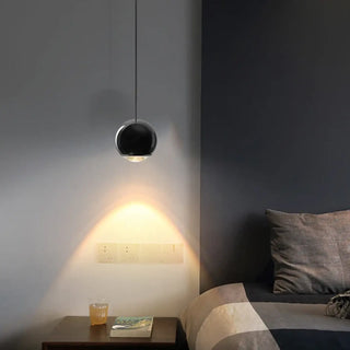 Modern black suspension wall sconce – Scandinavian side angle