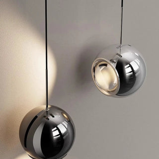 Black LED suspension wall sconce installed in contemporary study