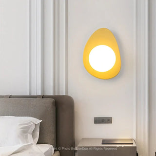 Modern yellow wall sconce G9 metal 15x20cm accent light