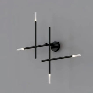 Geometric cross sconce black – 6500K daylight LED metal