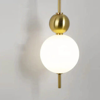 Triple ball gold wall sconce LED IP65 close-up