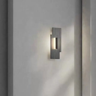 Gray striped metal wall sconce – E27 LED 3000K 2000g modern