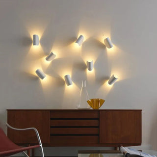 Curved disc wall sconce G9 white metal – front view