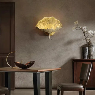 Modern leaf wall light gold LED 6W dimmable