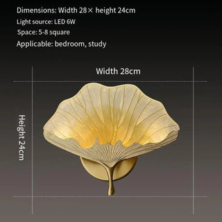 Dual head gold leaf wall sconce LED 6W dimmable