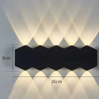 SUIGY modern LED black aluminum wall sconce