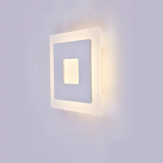 Black square wall light side view 16x16cm 3000K