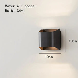 Soutus modern metal wall sconce down lighting close-up