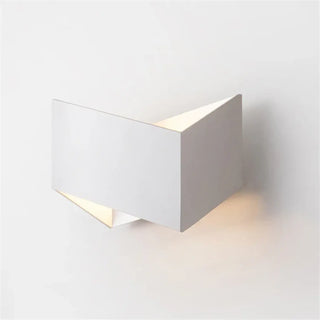 Black white modern geometric wall sconce LED IP65 – side view