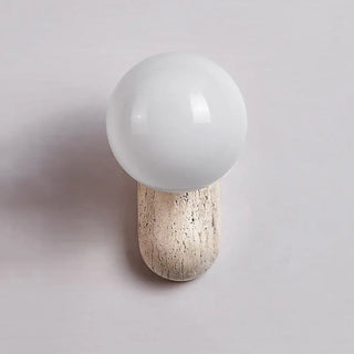 Natural rock ceramic wall sconce G9 LED warm 3000K modern