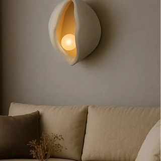 beige polystyrene wall sconce G4 LED – shape A modern