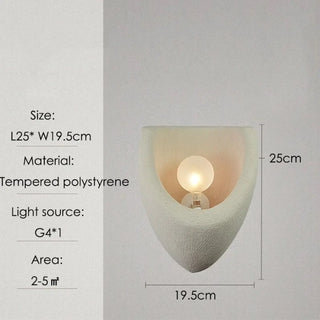 modern polystyrene wall sconce beige – G4 LED 30cm