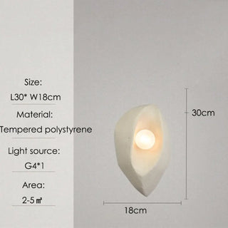 elegant polystyrene wall sconce beige G4 – modern 25cm