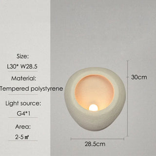 beige wall sconce polystyrene G4 LED – elegant flowing