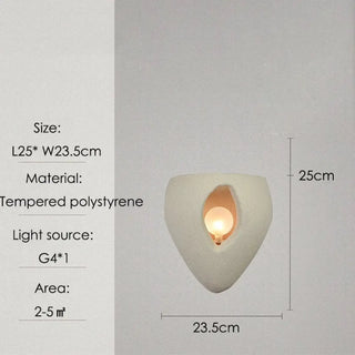 flowing polystyrene wall sconce beige G4 LED – elegant