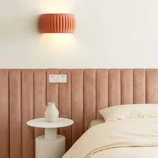 Sibede resin wall light installed – soft warm glow