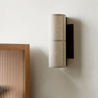 Modern fabric sconce white – close-up diffuser detail