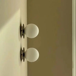 Frosted wall sconce installed in bathroom – G9 white gold silver