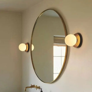 Frosted glass bathroom wall sconce G9 – white IP65 Ø12cm