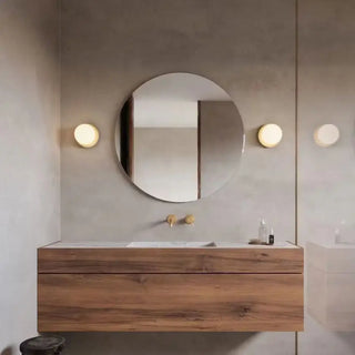 Silver frosted glass wall sconce – G9 IP65 bathroom waterproof