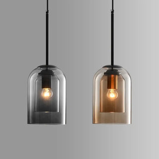 COMANO Modern Brown or Black Tinted Glass Ceiling Light – view 5