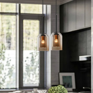 COMANO Modern Brown or Black Tinted Glass Ceiling Light – view 3