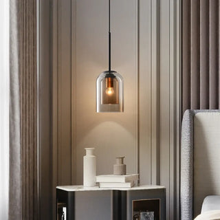 COMANO Modern Brown or Black Tinted Glass Ceiling Light – view 2